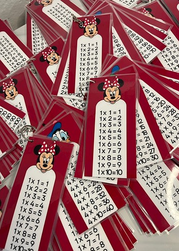 Renkli Minnie Temalı Çarpım Tablosu Anahtarlık - Görsel 3