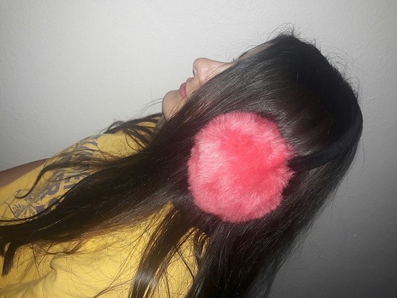 Zara Pembe Peluş Kulaklık