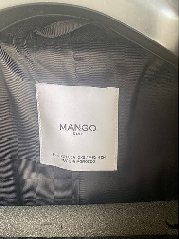 xs Beden siyah Renk Mango kaşe pardesü kaban