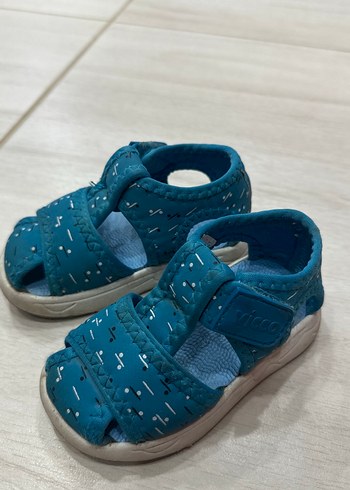 Erkek Çocuk Mavi Cırtlı Rahat Sandalet - Görsel 3