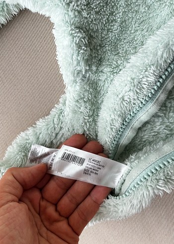 Su yeşili polar Bebek Erkek Tulumu - Görsel 4