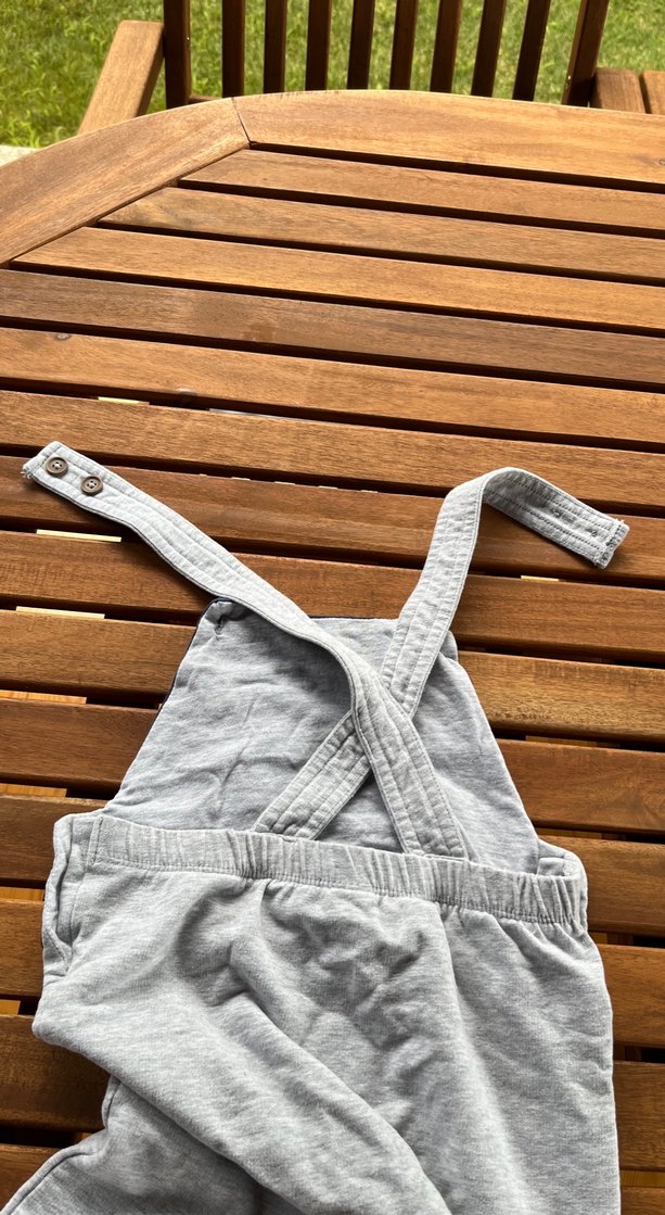 Gri Erkek Çocuk Ayıcık Detaylı Salopet - Görsel 2