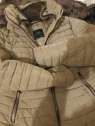 Zara yaka kürklü şişme mont