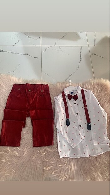 ÇOCUK PAPYONLU SALOPET TAKIMI ?? 116 CM ?? SIFIR ÜRÜN? HİJYEN KU