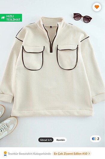 Trenyol Modest bej sweatshirt