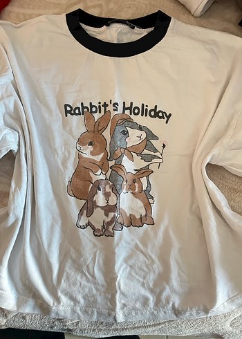 Kız Çocuk Baskılı Pamuklu Tişört - Görsel 2