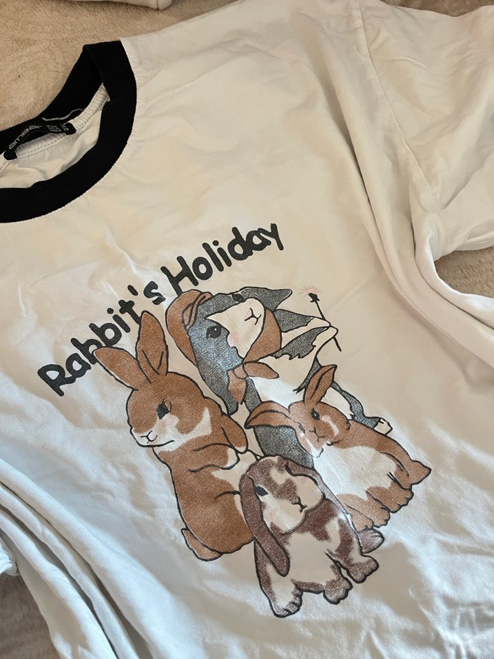 Kız Çocuk Baskılı Pamuklu Tişört - Görsel 3