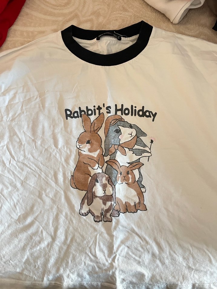 Kız Çocuk Baskılı Pamuklu Tişört - Görsel 4