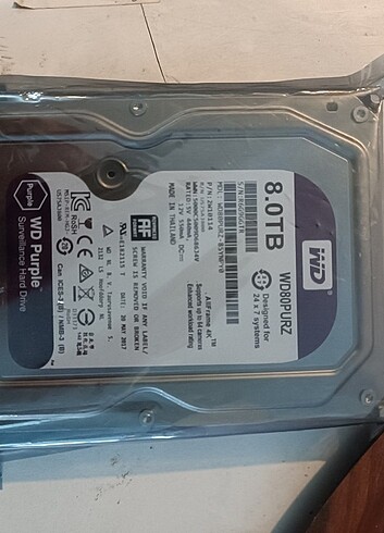 8TB SATA Hardisc sıfır jelatininde