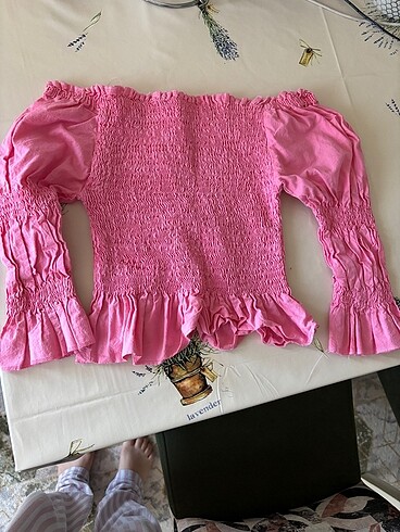 Pembe crop bluz