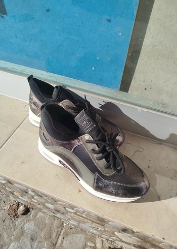 Mor Kadın Spor Ayakkabı Wedge Topuklu - Görsel 3