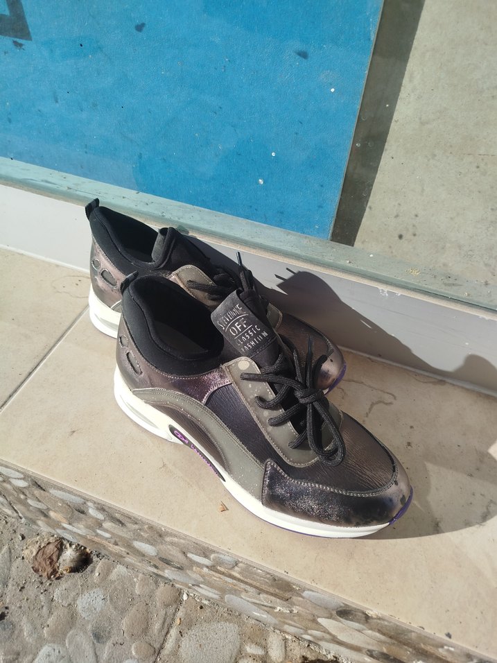 Mor Kadın Spor Ayakkabı Wedge Topuklu - Görsel 3