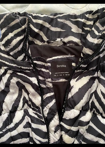 Kadın Gri Zebra Desenli Kısa  Ceket - Görsel 2