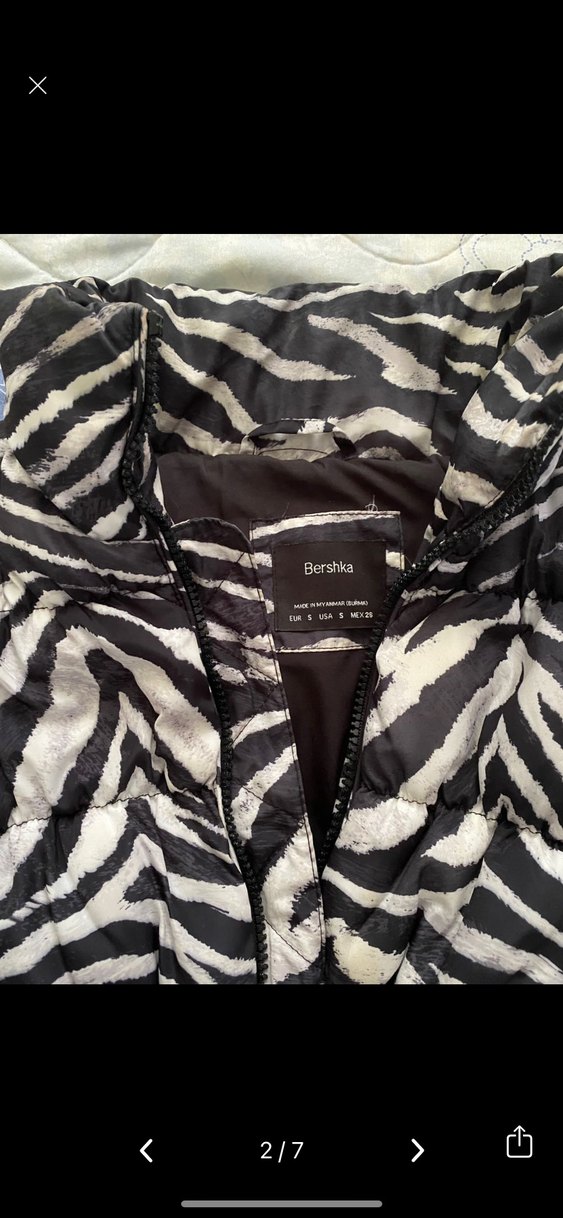 Kadın Gri Zebra Desenli Kısa  Ceket - Görsel 2