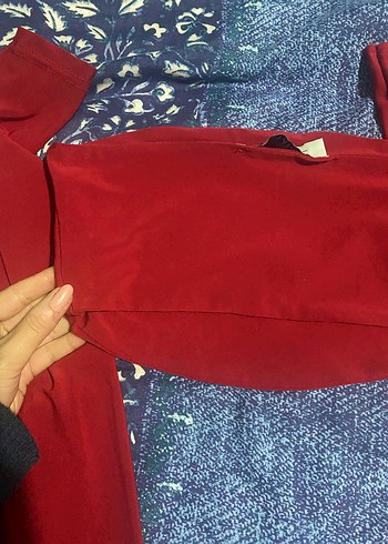 Parlak Kırmızı Kadın Drapeli Wrap - Görsel 6