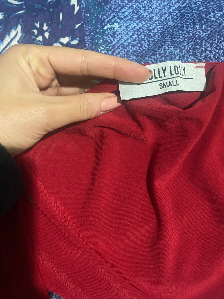 Parlak Kırmızı Kadın Drapeli Wrap - Görsel 4