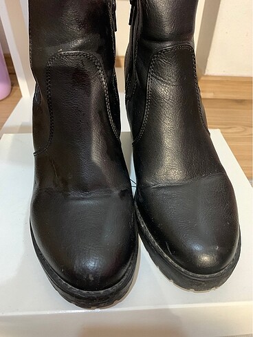 40 Beden siyah Renk Topuklu Suni Deri Bot - Deichmann / Catwalk