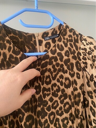 m Beden Zara leopar desen elbise