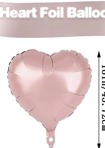 Beden Renk Pembe Kalp Folyo Balon 45 cm