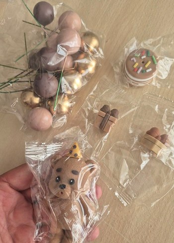 mum üfleyen ayıcık pasta süsleme seti 19 parça