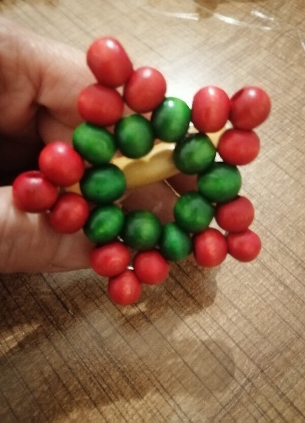 Yılbaşı renkleri yıldız peçete yüzük 5 li - Görsel 2