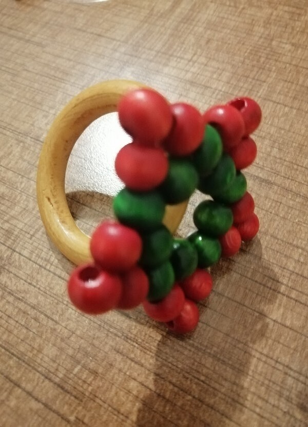 Yılbaşı renkleri yıldız peçete yüzük 5 li - Görsel 4