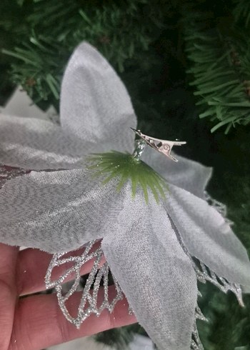 çam ağacı süs poinsettia çiçek seti 9 lu - Görsel 9