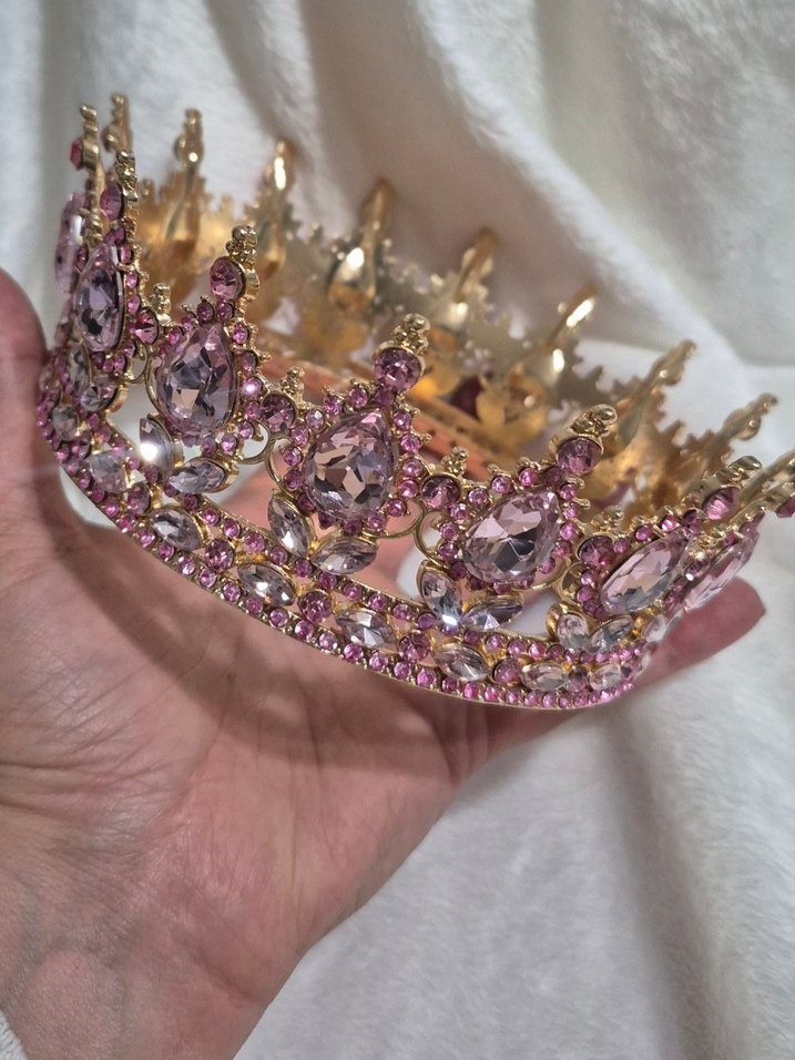 pembe prenses taç, pasta tacı - Görsel 5