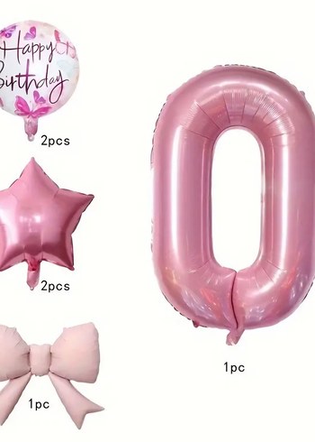 Pembe 1 Yaş Parti Balon Seti