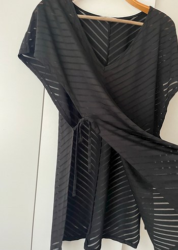 Siyah Zebra Desenli Midi Pareo - Görsel 6