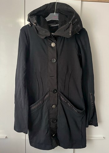 Düğmeli Siyah Midi Goth Kadın Ceket