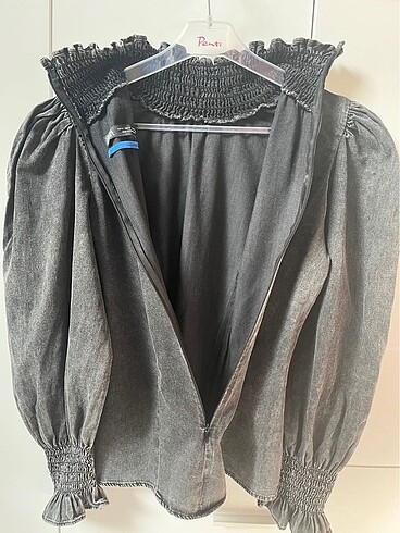 s Beden gri Renk Zara 80s vintage bluz