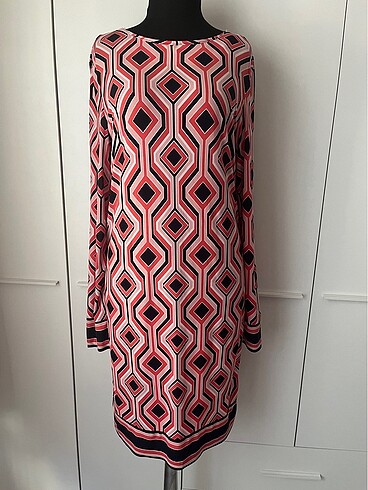 Michael Kors geometrik jersey elbise - Görsel 2