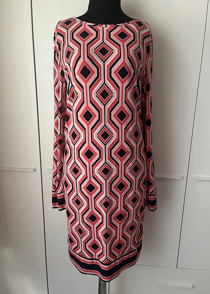 Michael Kors geometrik jersey elbise - Görsel 2