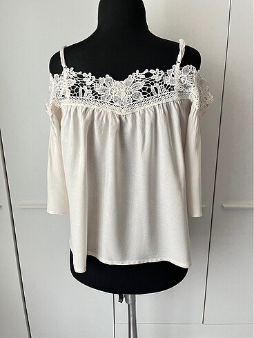 s Beden H&M yakası fisto staplez bluz