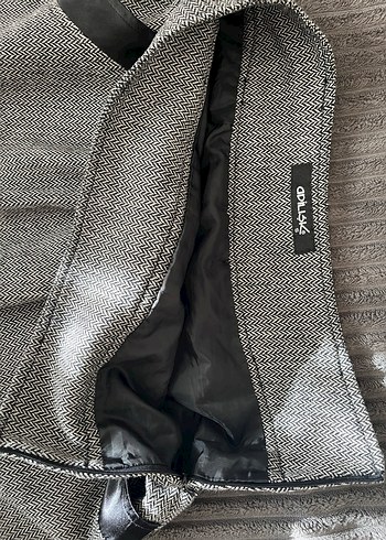 Gri Yünlü Mini Etek - Görsel 4