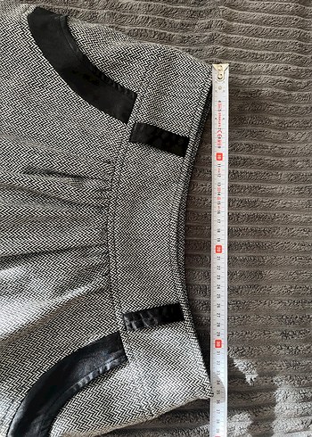 Gri Yünlü Mini Etek - Görsel 6