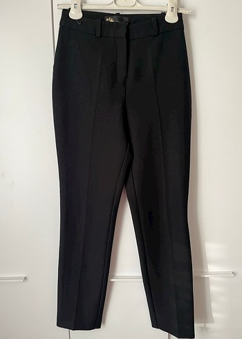 Siyah Fermuarlı Kadın Kumaş Pantolon - Görsel 2