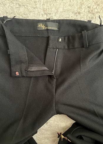 Siyah Fermuarlı Kadın Kumaş Pantolon - Görsel 5
