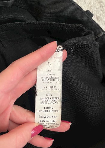 Siyah Fermuarlı Kadın Kumaş Pantolon - Görsel 6