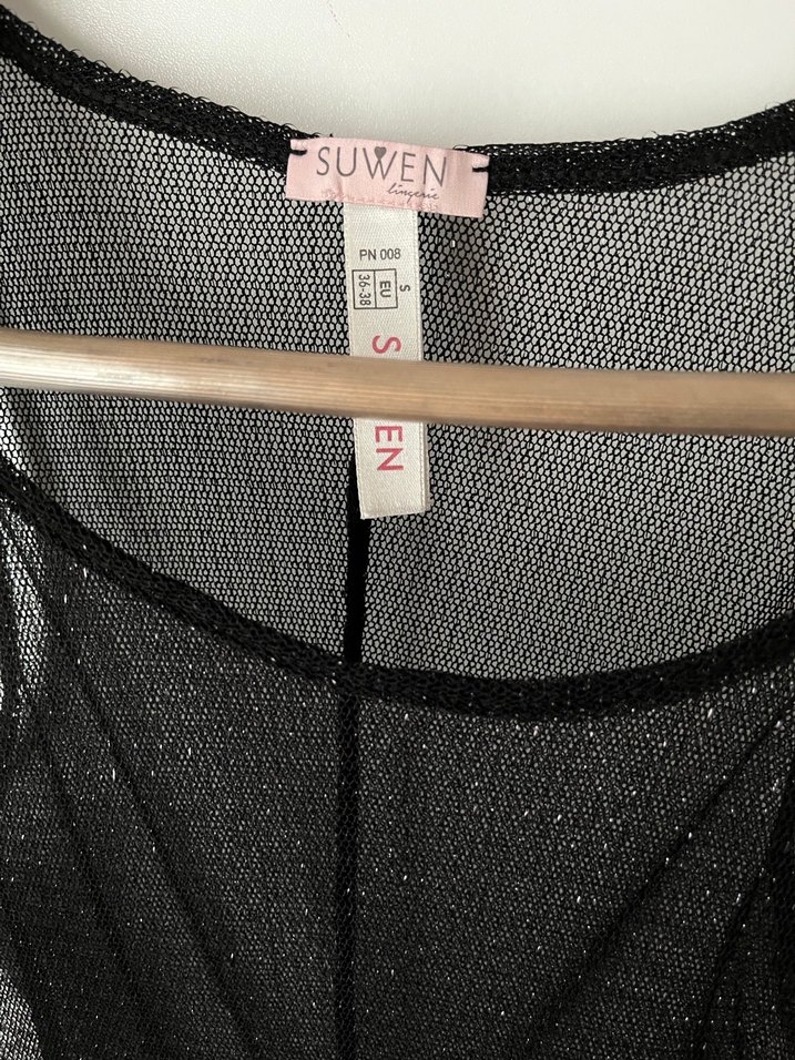 Uzun Siyah Gotik Transparan Kadın Palj Elbisesi - Görsel 5