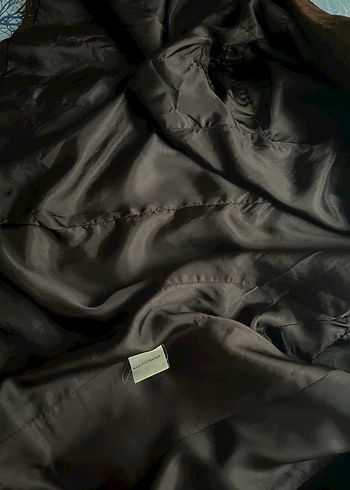 Düğmeli Kahverengi Deri Yılan Desenli Blazer - Görsel 7