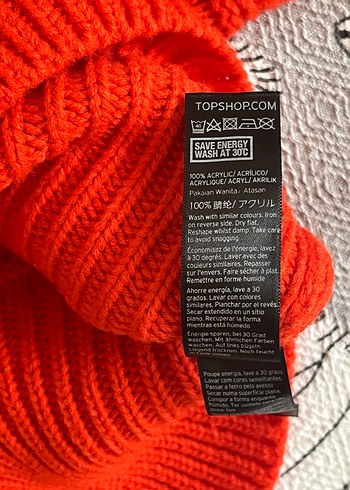 Topshop V Yaka Kırmızı Örgü Kadın Kazak