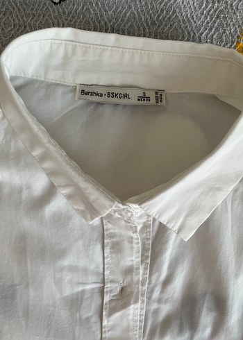 s Beden beyaz Renk Baskılı Beyaz Oversize Gömlek