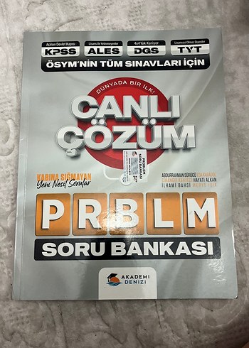 Canlı Çözüm PRBLM Soru Bankası KPSS ALES DGS TYT