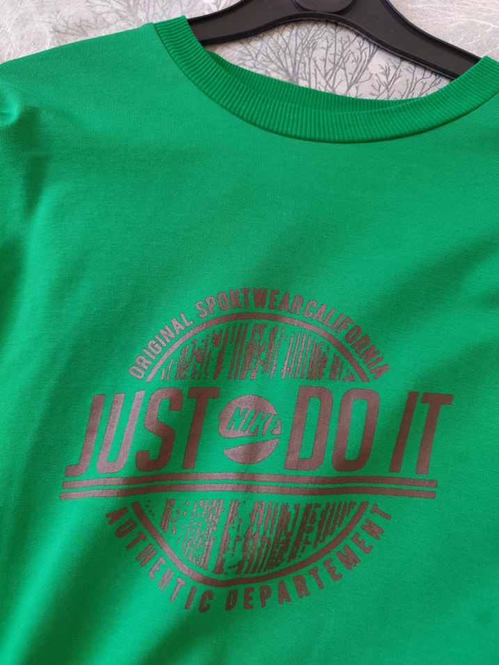 Yeşil Baskılı Uzun Kollu Kadın Sweatshirt - Görsel 2