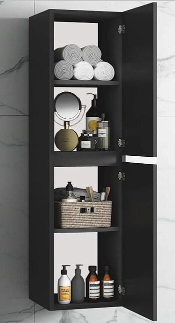 2K 65 35 Cm Mdf Seramik Lavabolu Asma Banyo Dolabı