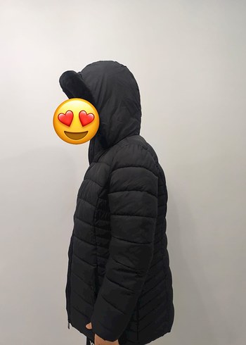 Siyah Kadın Kışlık Kürklü Mont - Görsel 3