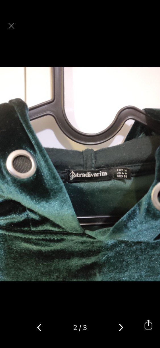 Düğmeli Kadın Turkuaz Sweatshirt - Görsel 2