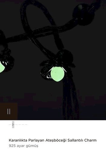 925 Ayar Gümüş Parlayan Ateşböceği Charm - Görsel 5